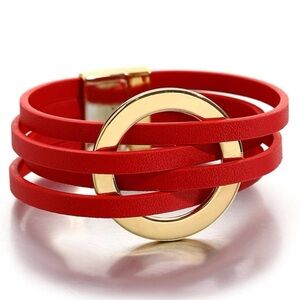 New Metal Decor Layered Bracelet